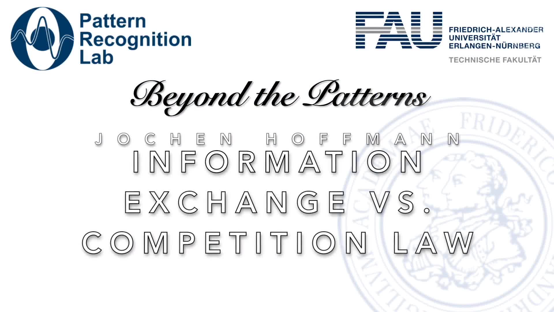 Beyond the Patterns - Jochen Hoffmann - Information exchange as an infringement of competition law preview image