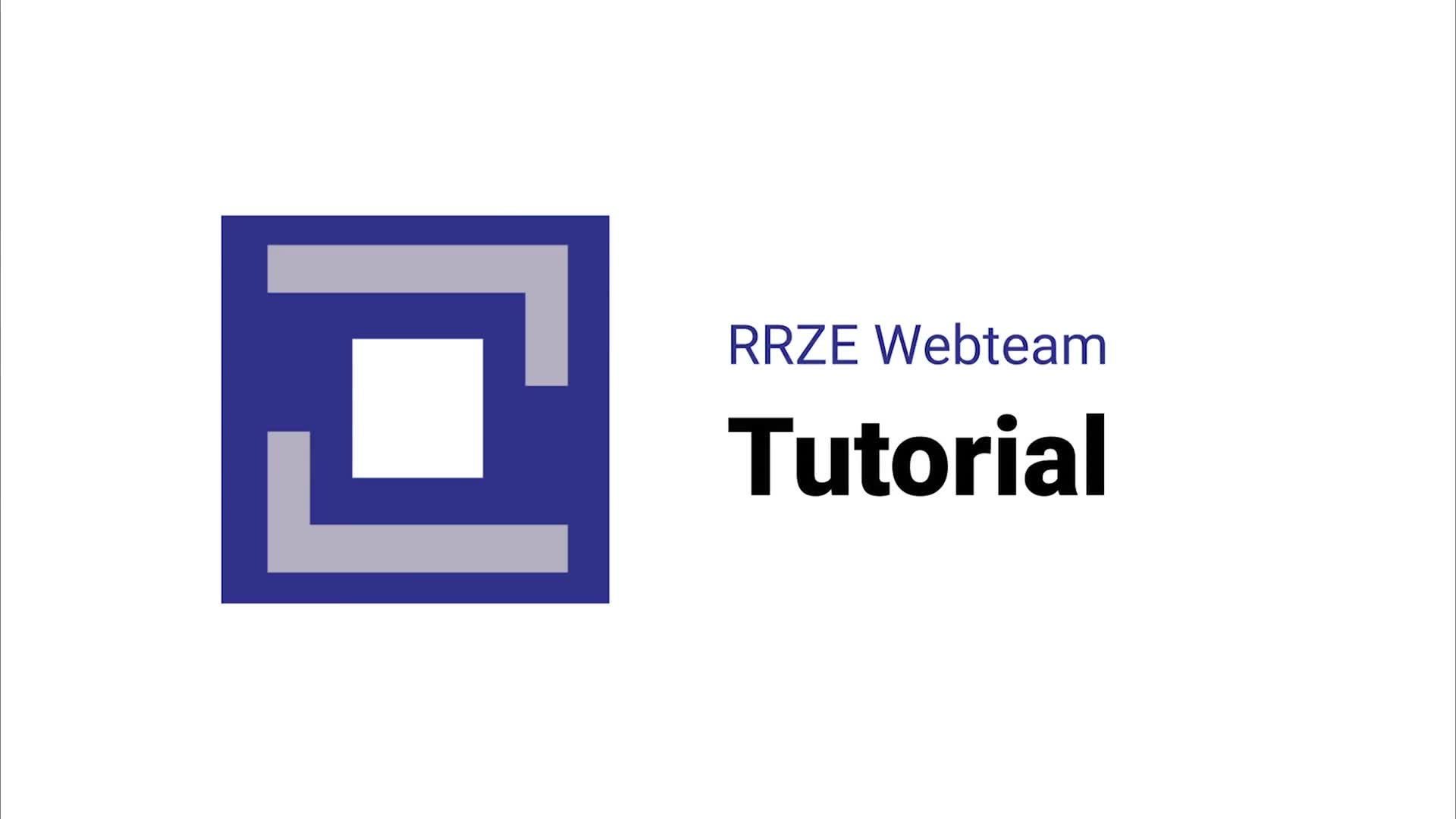 RRZE - Schnellstart FAU Einrichtungen | 2021 - Ein Seitenlogo auswählen preview image