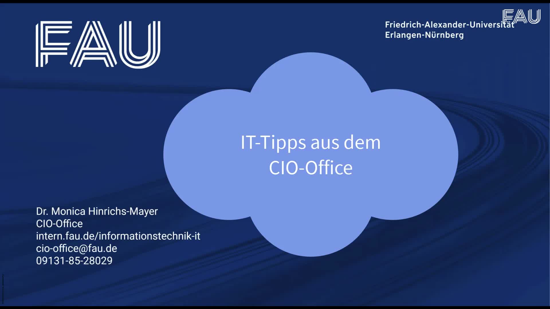 IT-Tipps aus dem CIO-Office - E-Mails in Ordnern organisieren preview image