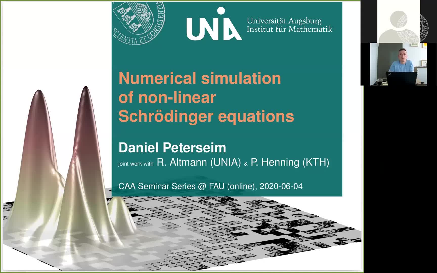Numerical simulation of nonlinear Schrödinger equations (Daniel Peterseim, Universitaet Augsburg) preview image