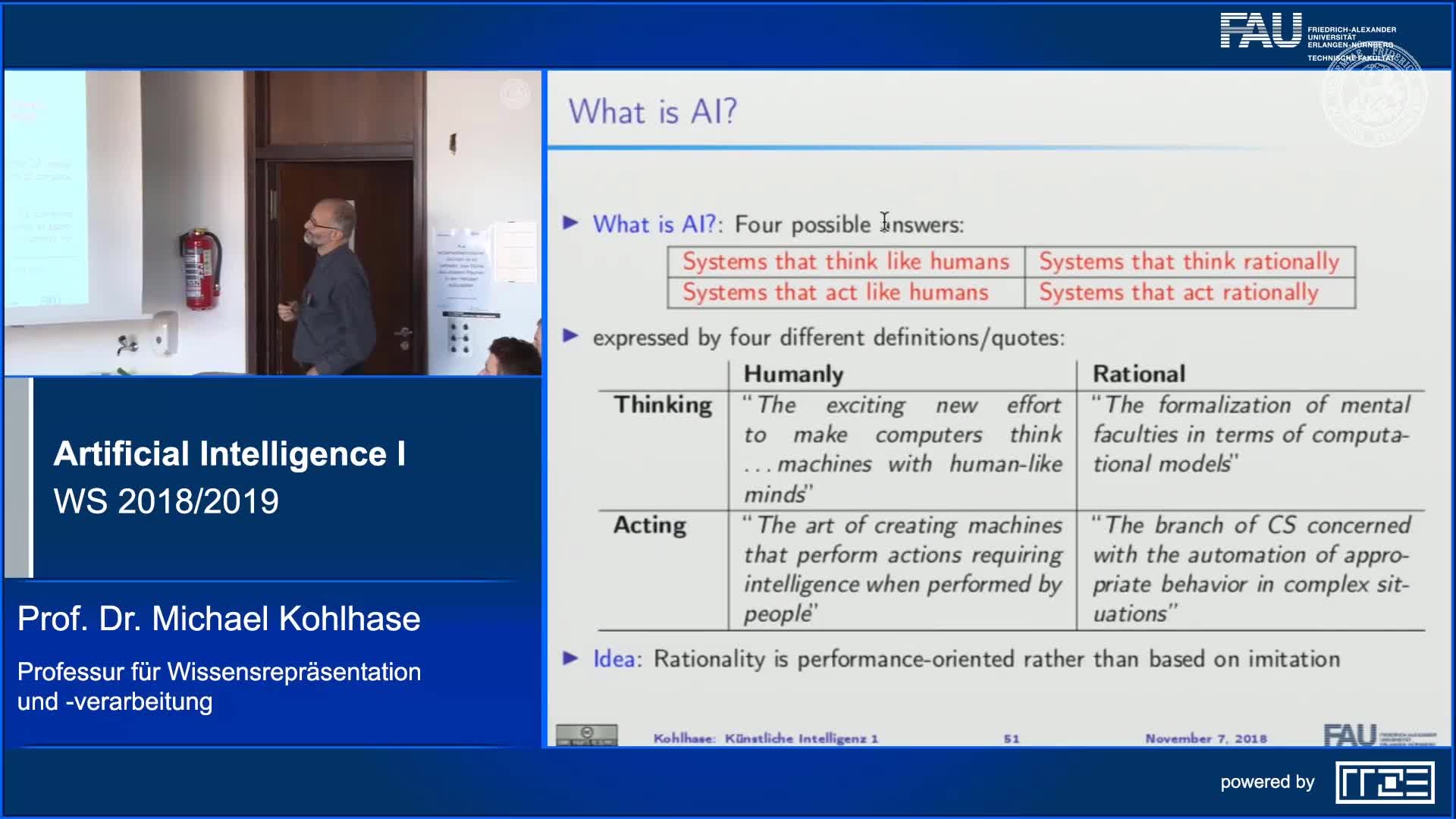 Recap Clip 6.1: Introduction: Rationality in Artificial Intelligence preview image